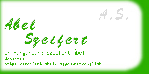 abel szeifert business card